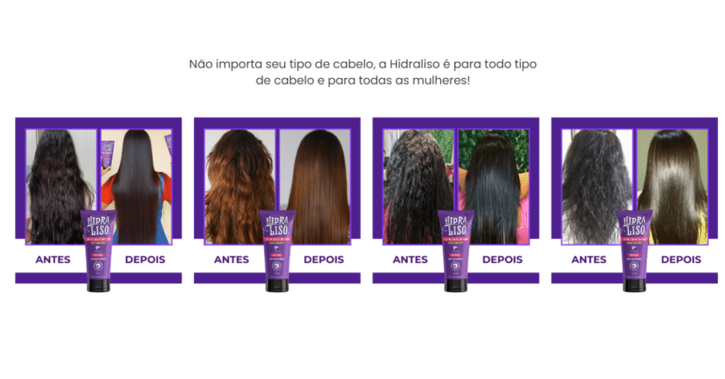Frasco do Hidraliso alisante capilar tratamento profissional
