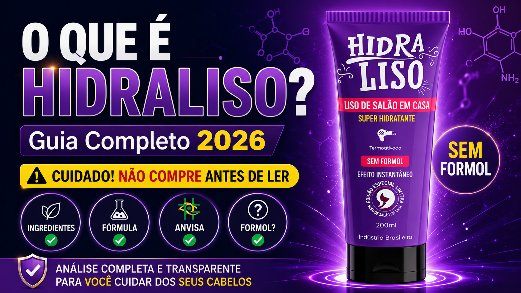 O que é Hidraliso? Conheça a progressiva de chuveiro, sua composição, benefícios, modo de usar e descubra se o Hidraliso funciona mesmo para alisar e hidratar os cabelos.